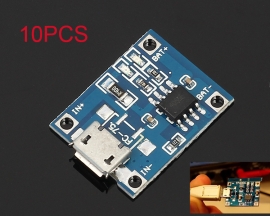 10PCS 1A Li-ion Lithium Battery Charging Module Charging Board Charger with Micro USB
